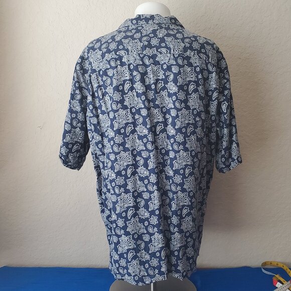 Daniel Cremieux Collection Blue & White Floral Button Down Shirt Mens Sz XL - Picture 4 of 8